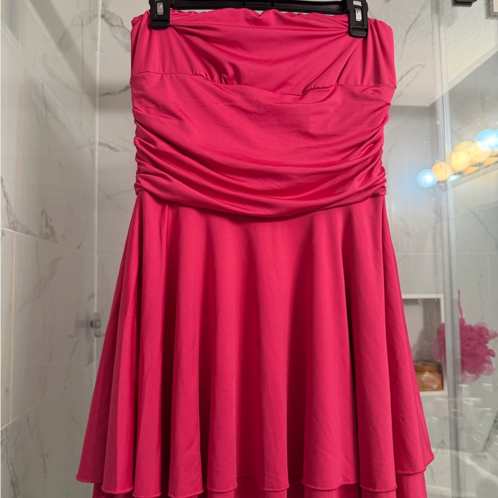 Pink Strapless Dress